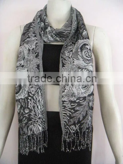 100%viscose Jacquard shawls&scarf