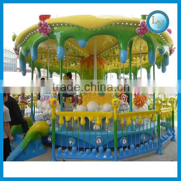 Fairground rides merry go round equipment Candy Carousel Horse Rides for sale
