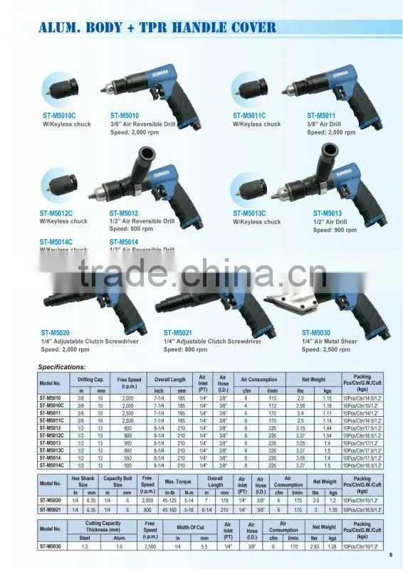 3/8" driver industrial reversible Pro air drill