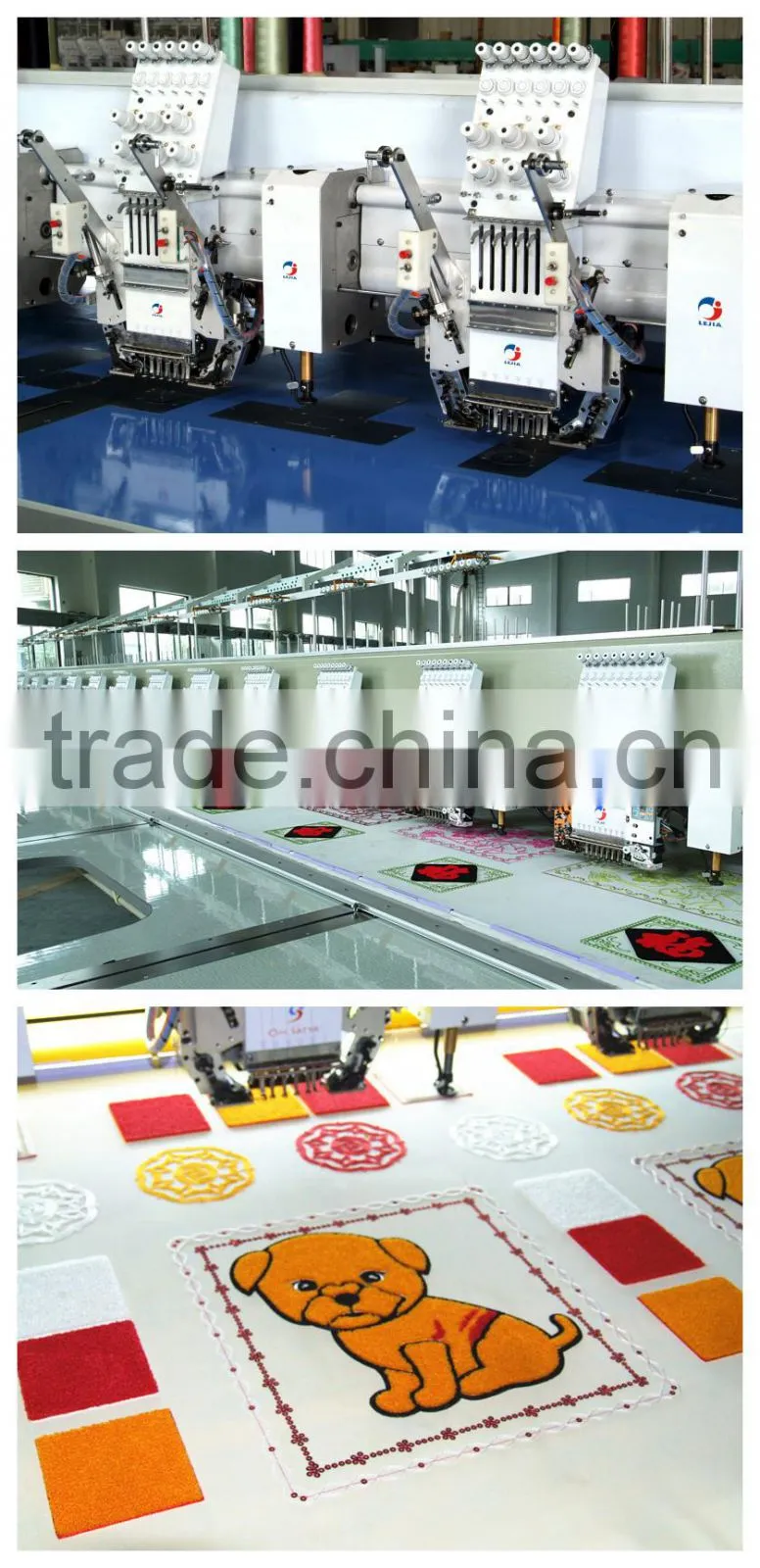 High speed sequin beads mixed embroidery machine with triple servo motor