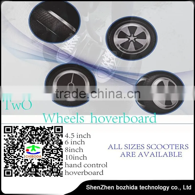 Bluetooth and LED light self balancing electric smart scooter self balance 2 wheel chrome hover board