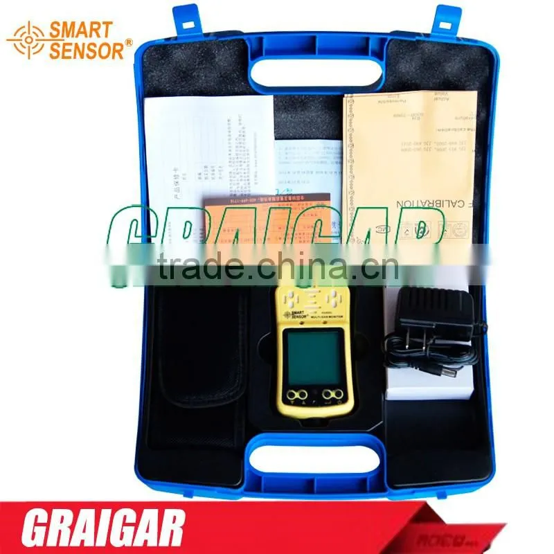 portable multi gas detector 4 in 1 gas detector O2 Hydrothion H2S CO2 Smart Sensor AS8900
