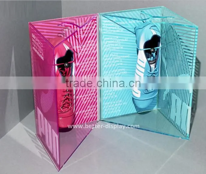 acrylic clear hard plastic shoe box wholesale