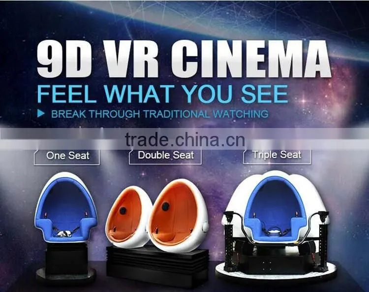 2016 HOT Sale 9D Virtual Reality simulator 3d Glasses 9d vr egg cinema with vr games