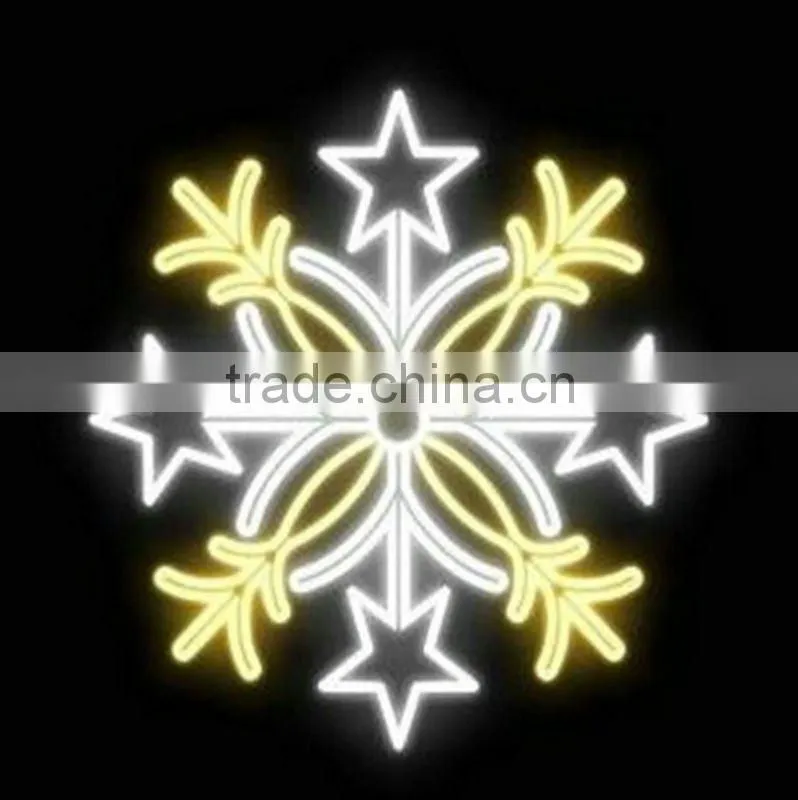 led rope light Snowflake/christmas snoflake/outdoor lighted snowflakes