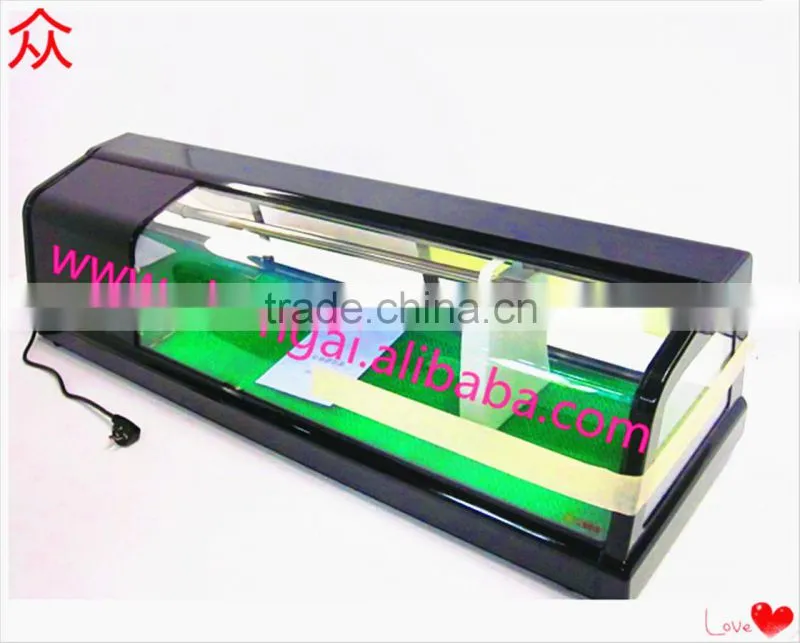High quality cooked food display cabinet sushi showcase