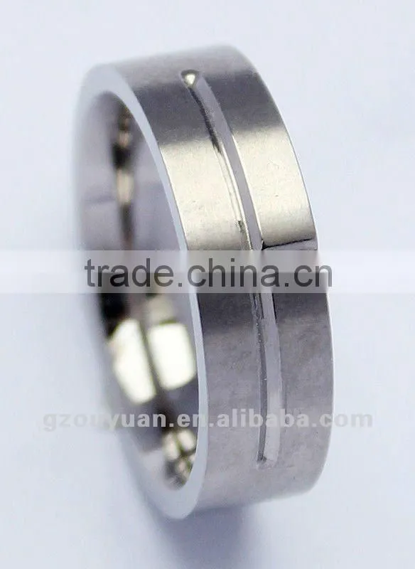 Big cross engraved titanium ring / wholesale price jewelry