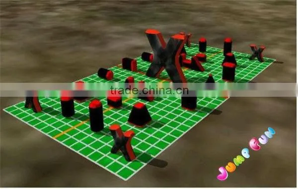 13pcs set paintball field for 3man vs 3man inflatable bunkers arena