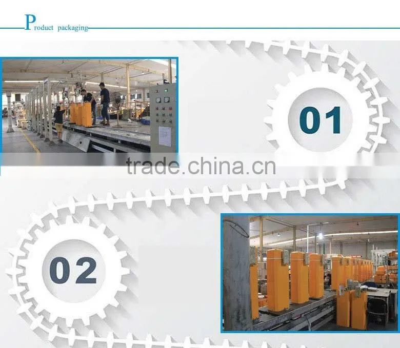 automatic boom barrier gate with rubber on boom