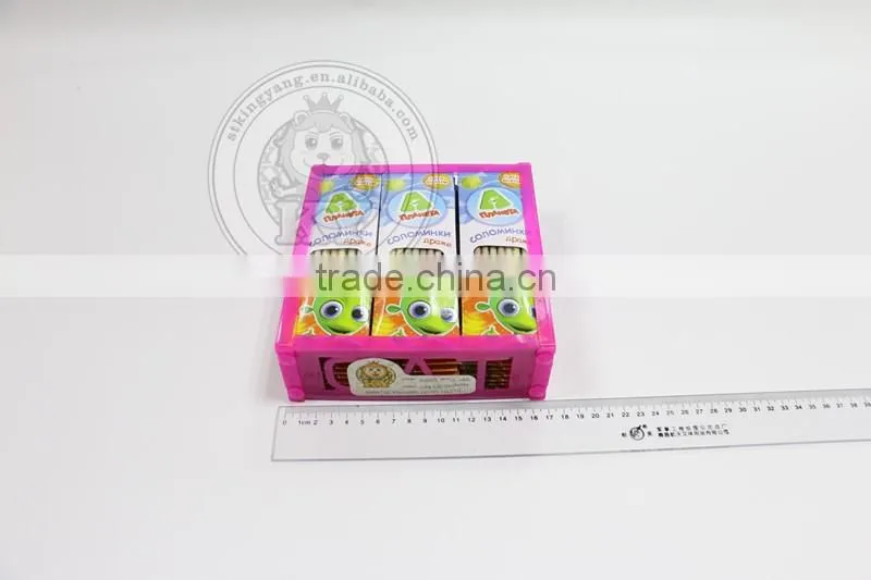 Plastic Tube Fruity Mini Ball Hard Sugar Straw Candy