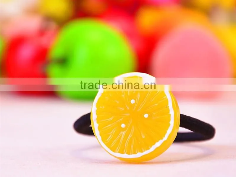 Hot sale Fresh Fruit Hairpin Hair Accessories Elastic Hair Ties for girls