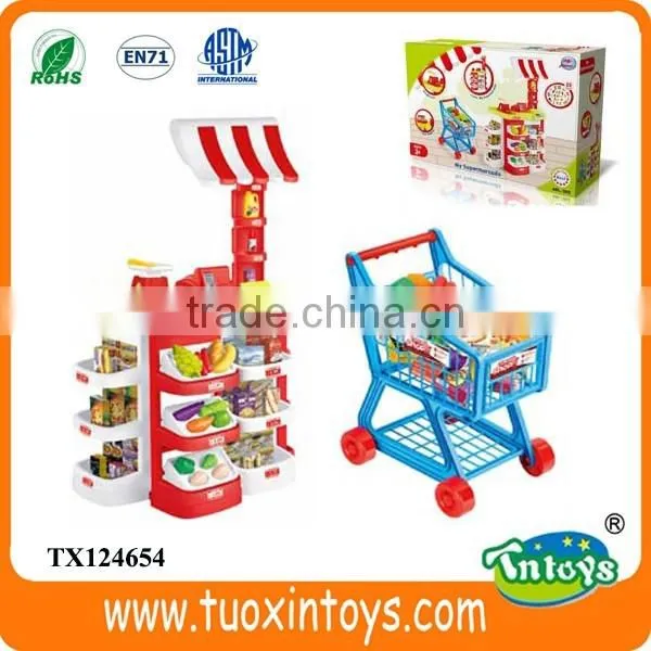 supermarket toy set shopping car shopping trolley