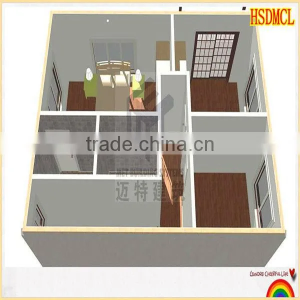 China prefabricated steel structure flat pack living container house