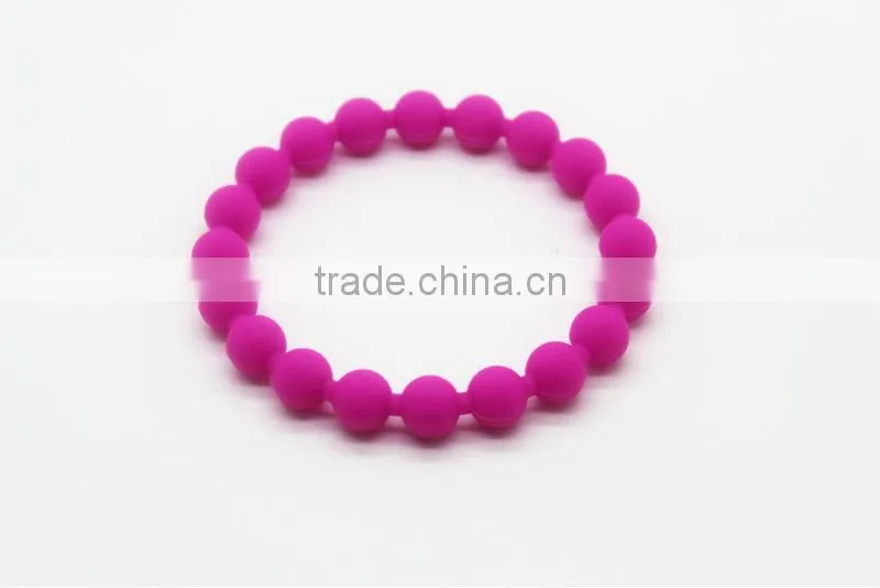 glow silicone bead bracelet silicone bracelet