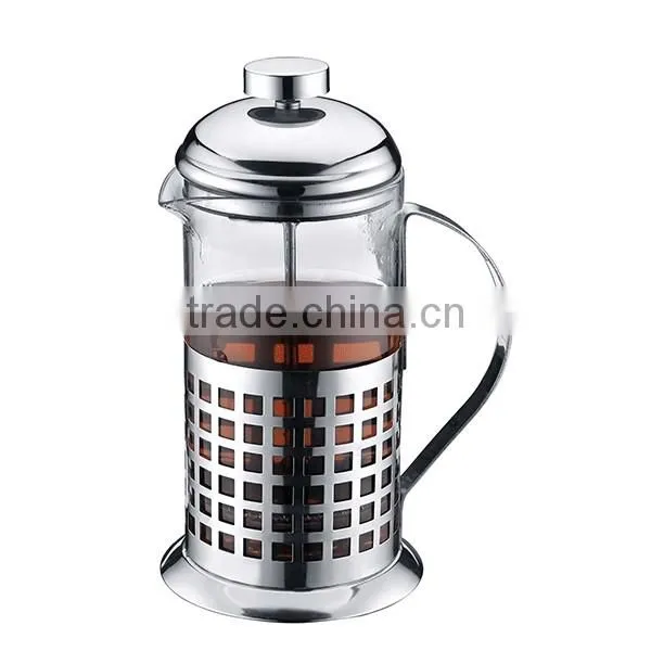 French Press Coffee & Tea Maker with Additional Top Filter (34oz), Best Glass Press Pot with Stainless Steel,