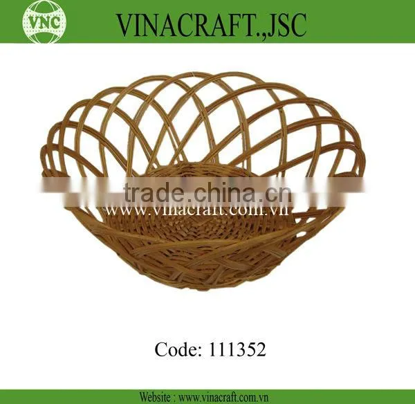 Bamboo tool basket with four dividers