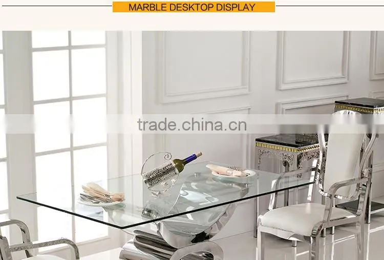 Th346 Party Furniture Table Set Luxury Stainless Steel Dining Table