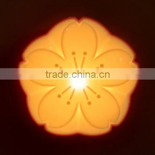 Plug Romantic Sakura Adjustable Voice Light Motion Sensor Led Night Light