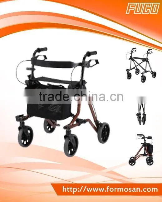 4 WHEELS ALUMINUM 6.4 KG EXTRME LIGHTWEIGHT ROLLATOR ( walker,walking aid)