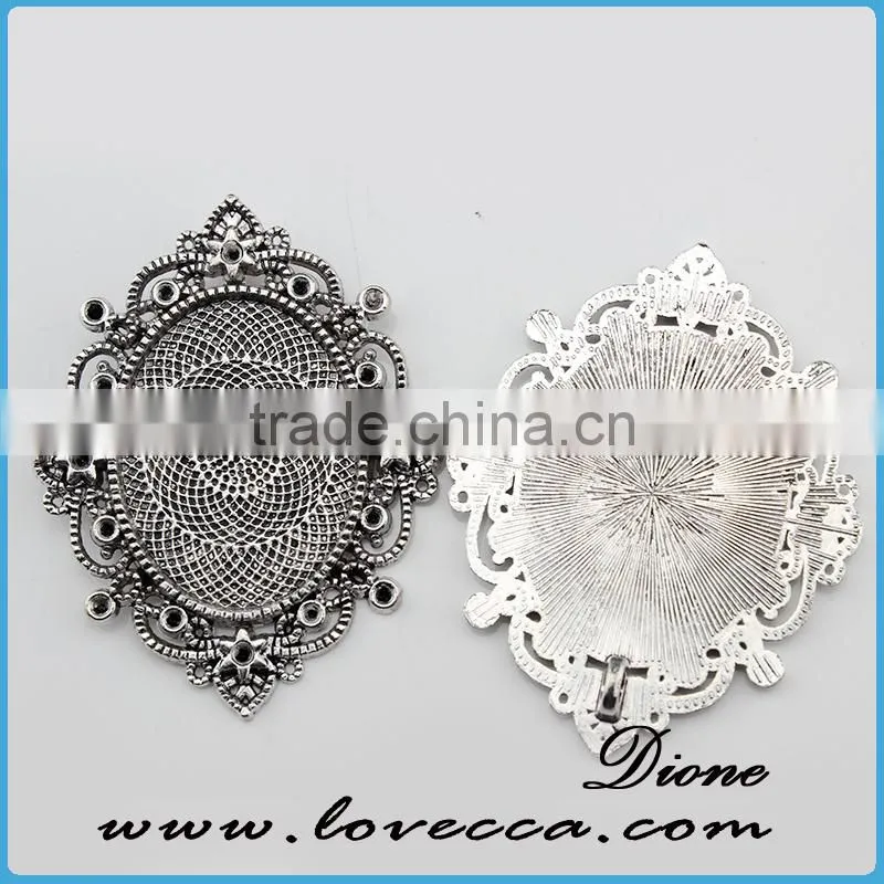 30*40mm Oval metal setting for oval glass cabochon