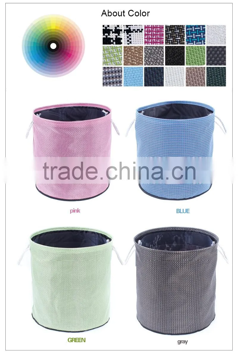 HOT SALE! Cotton Rope Hand Solid Laundry Basket Foldable with Teslin Waterproof