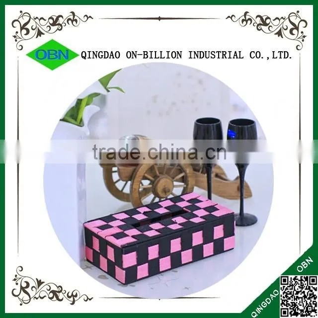 Handwoven cheap colorful tissue paper holder