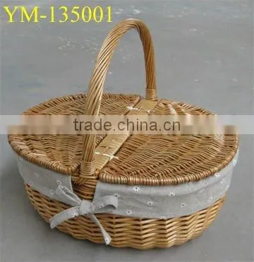 Full Willow Wicker Picnic Basket