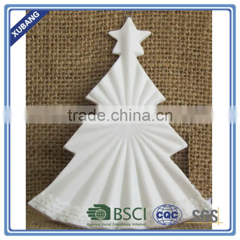Ceramic white snowflake adornment christmas ornament