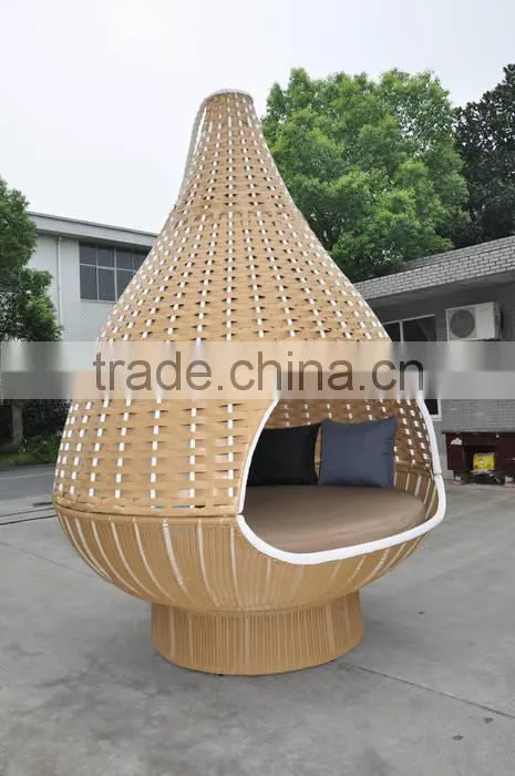 Outdoor swing bed with canopy