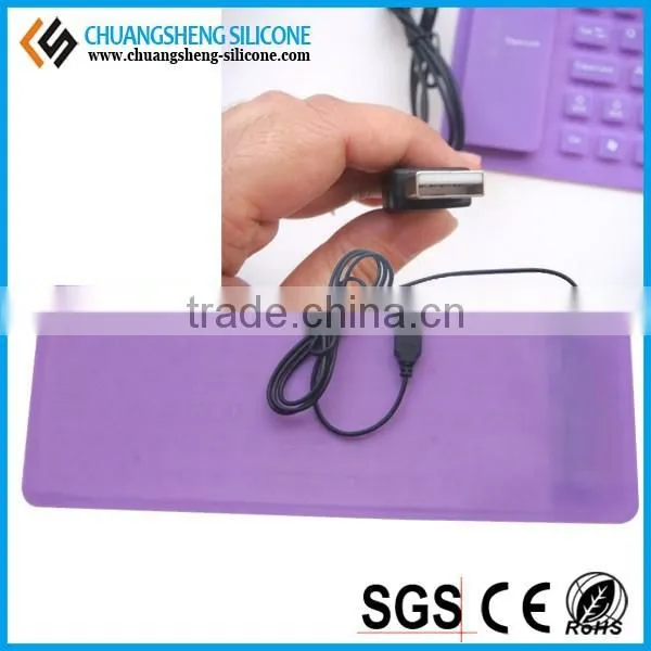TRANSPARENT WATERPROOF DUSTPROOF SILICONE USB COMPUTER KEYBOARD