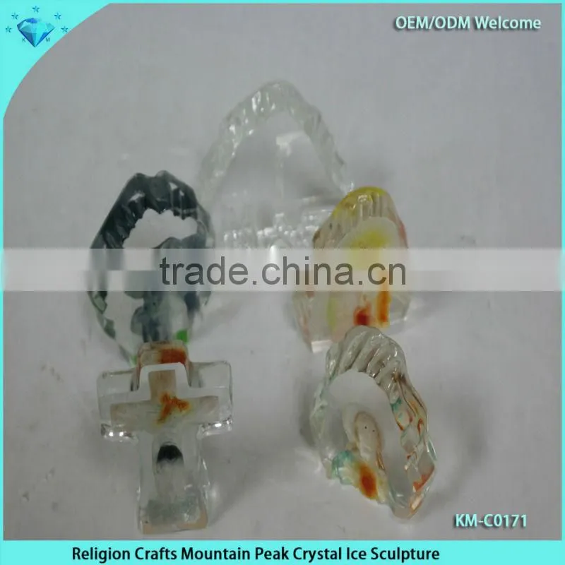 Customize any shape Crystal Ice Sculpture for Religion Crafts