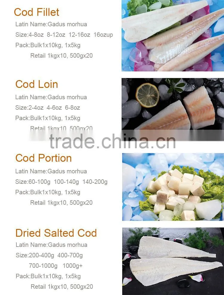 wild wholesale fish fillet light salted cod