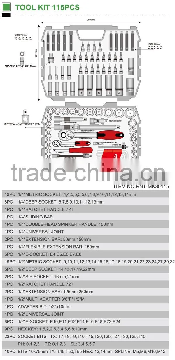 TOOL KIT 115PCS