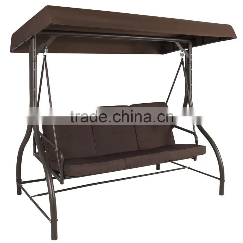 Customized Colors 3 Seats Red Swing Chair with cushion