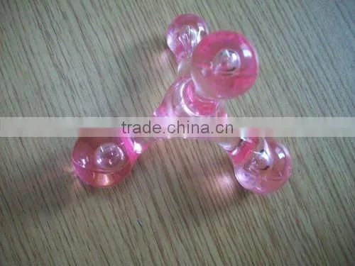 plastic four horns body massager in various colors/Plastic Mini Massager With 4 Points