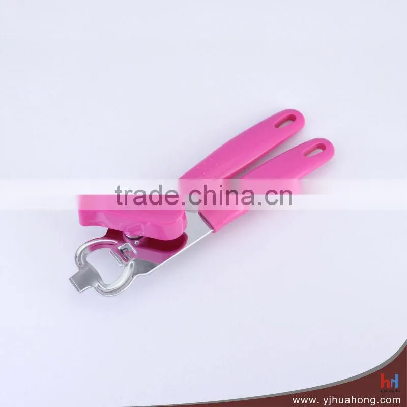 Stainless steel can opener, tin opener with soft grip handle HCO-07
