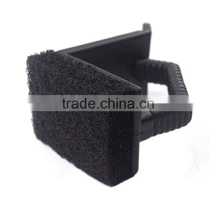 3 in 1 bbq cleaning brush with metal scraper for outdoor grill