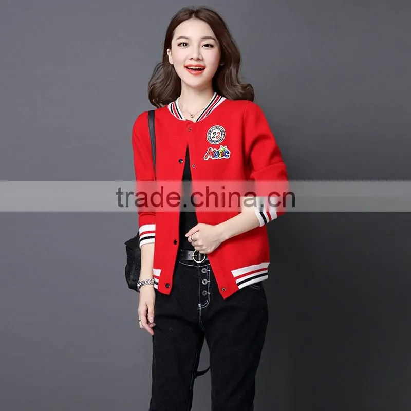 New fashional wholesale blank softshell ski jacket womens cotton baseball jacket