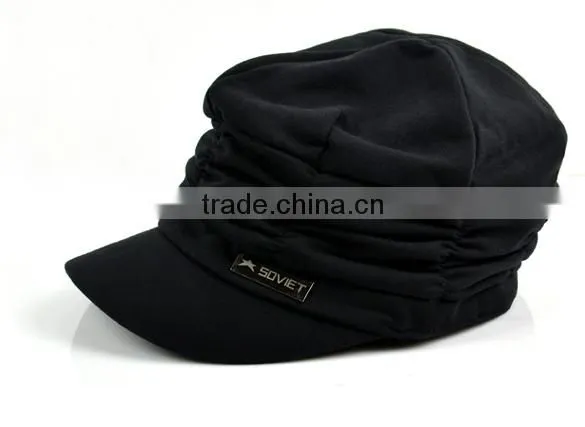 Women's Korean Style Pleated Peaked Cap Hat Woman Sex 17484
