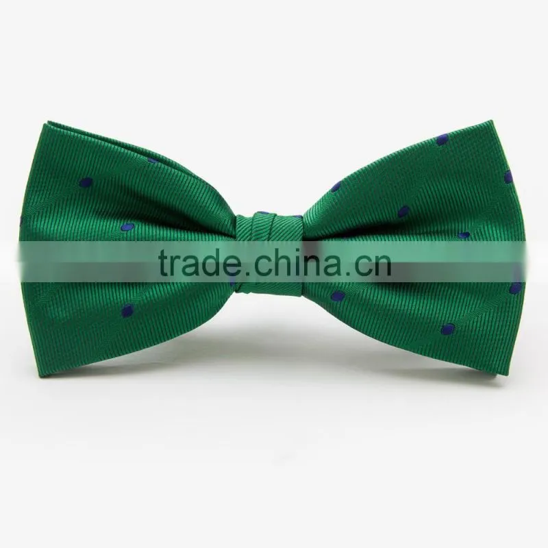 Dot Green Color Custom Bow Tie China Made Cheap High Quality