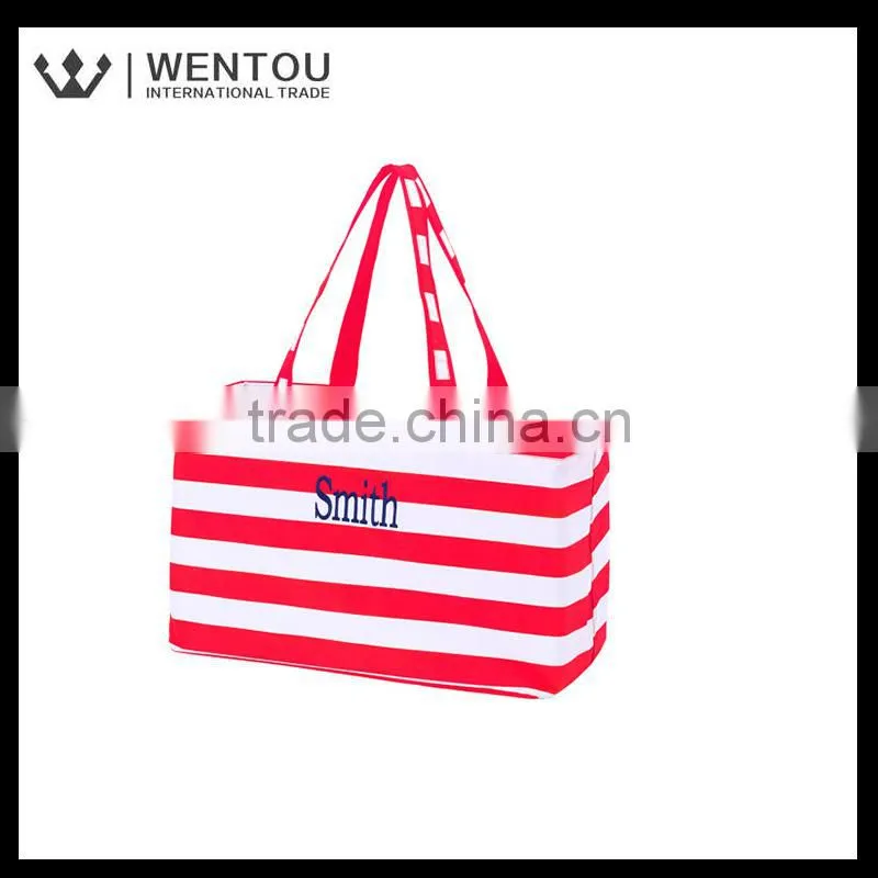 Hot sale women stripe Tote Bag