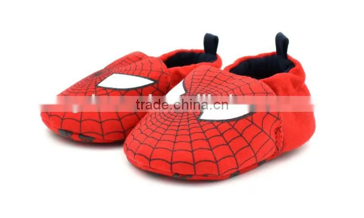 Superman printed cotton baby boys' booties