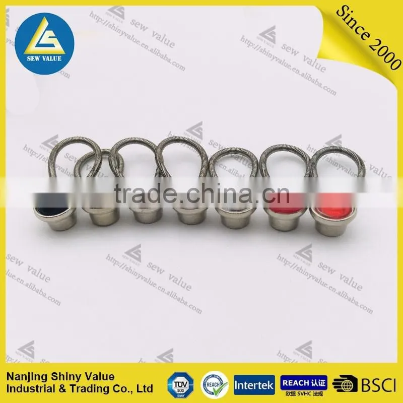 Quick fit type metal collar extenders with spring in different sizes and decorative diamond on surface