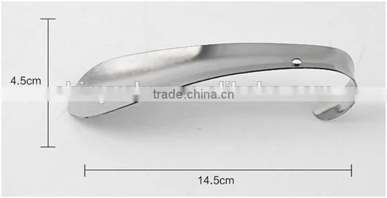 stainless steel customized long handled shoe horn for men