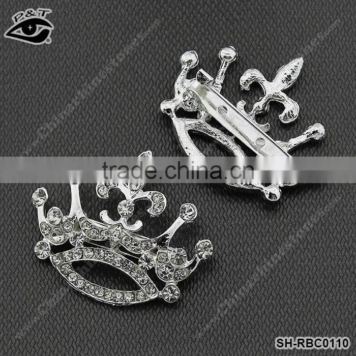 Fashion Crown Design Rhinestone Brooches For Bride