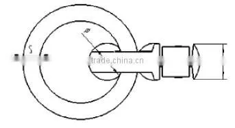 DOUBLE stud fitting with round ring with competitive price