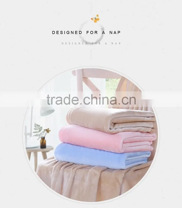 New design blanket thick fleece travel with trim