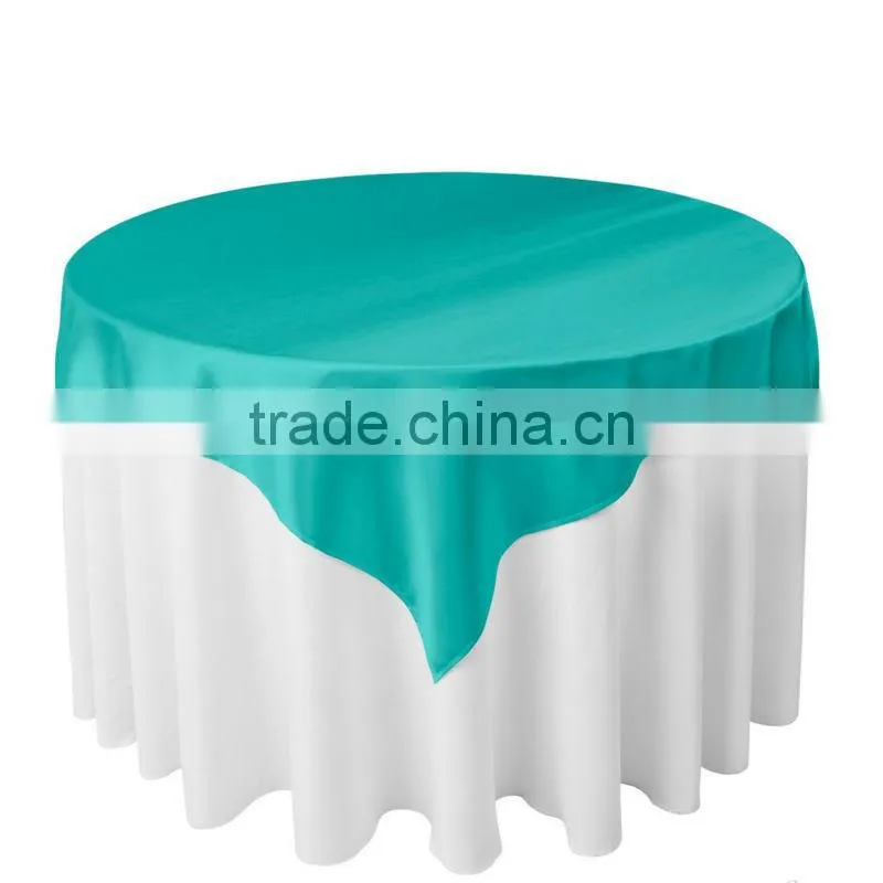 Satin round overlay satin tablecloth hot selling satin overlay