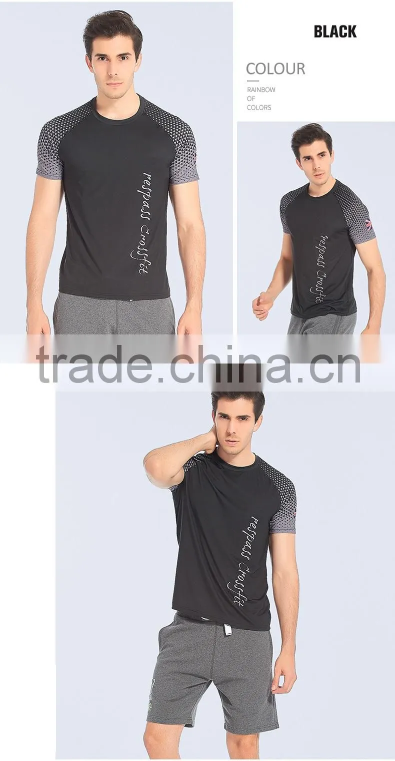 BSCI Men's Antibacterial A21 Sublimation Printing t shirt cooler fabric 88% Polyester 12% Spandex Wholesale t shirts