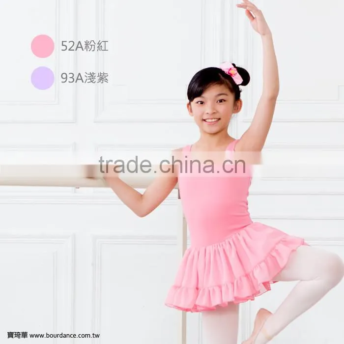 Children ruffle hem ballet tank girl tutu dress